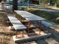 Un mobilier urbain en béton UHPC dans le parc de Bourgailh
