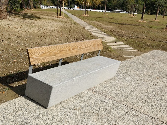 Bancs urbains en béton Zuera - Cimetière de La Teulière